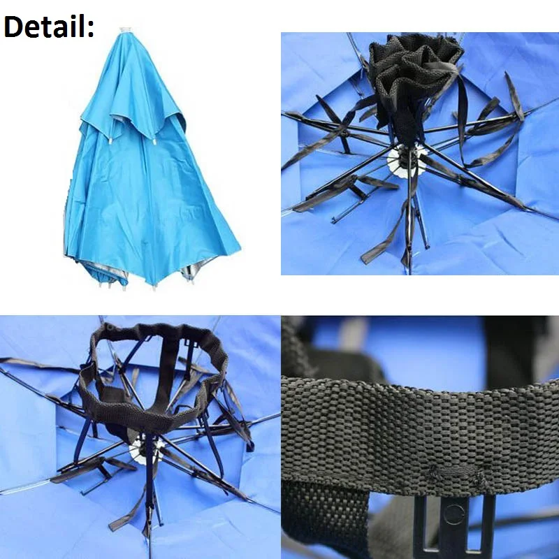 

40pcs Wholesale 360 degree All round Umbrella hat double layer outdoor anti-uv umbrella cap windproof for fishing ZA0523