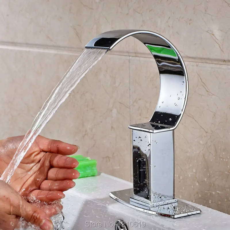 Uythner Недавно хромированная отделка автоматический датчик для ванной комнаты