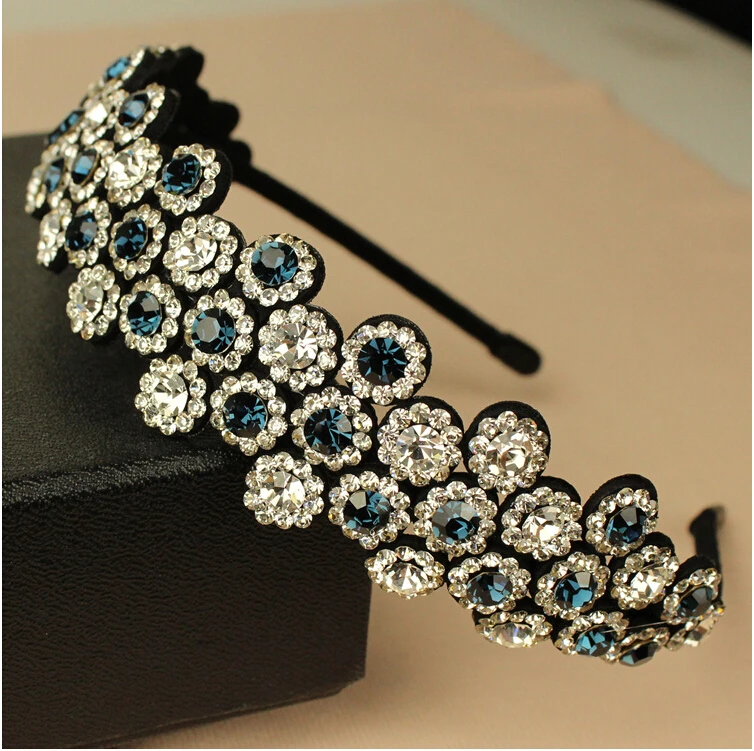 Новинка Роскошные Полные Стразы женские повязки для волос снежинки головные с