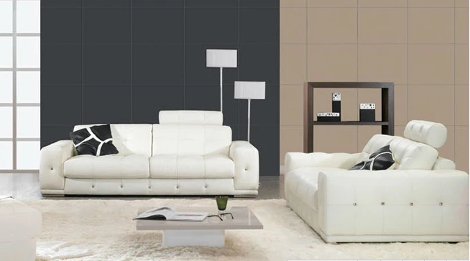 Мебель для дома секционный диван из кожи гостиной черного цвета с бриллиантом |