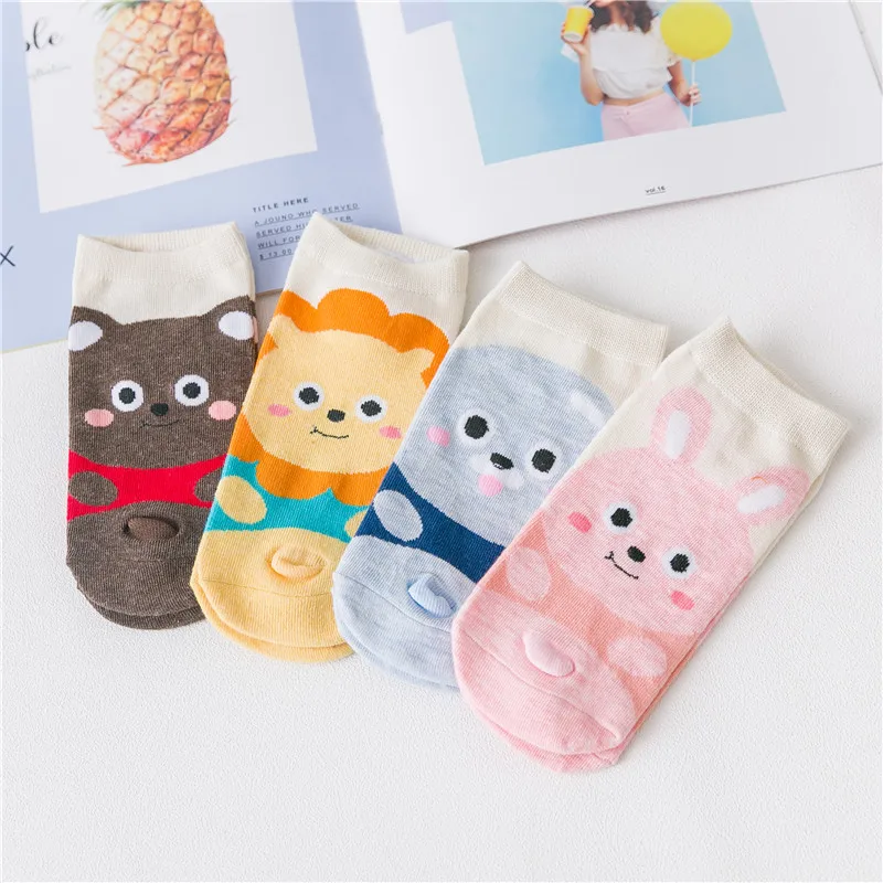 Женские брендовые хлопковые носки с героями мультфильмов Harajuku женские милые