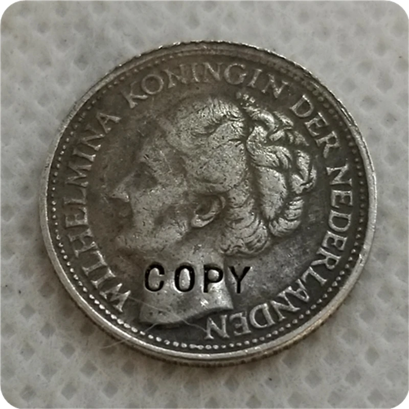 1945 netherland 25 cent Wilhelmina копировальная монета бесплатная доставка|Безвалютные монеты|