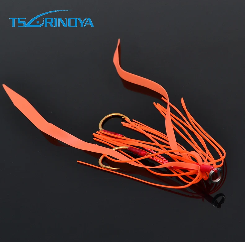 Морские рыболовные кальмарные аксессуары одеты двойные вспомогательные Крючки