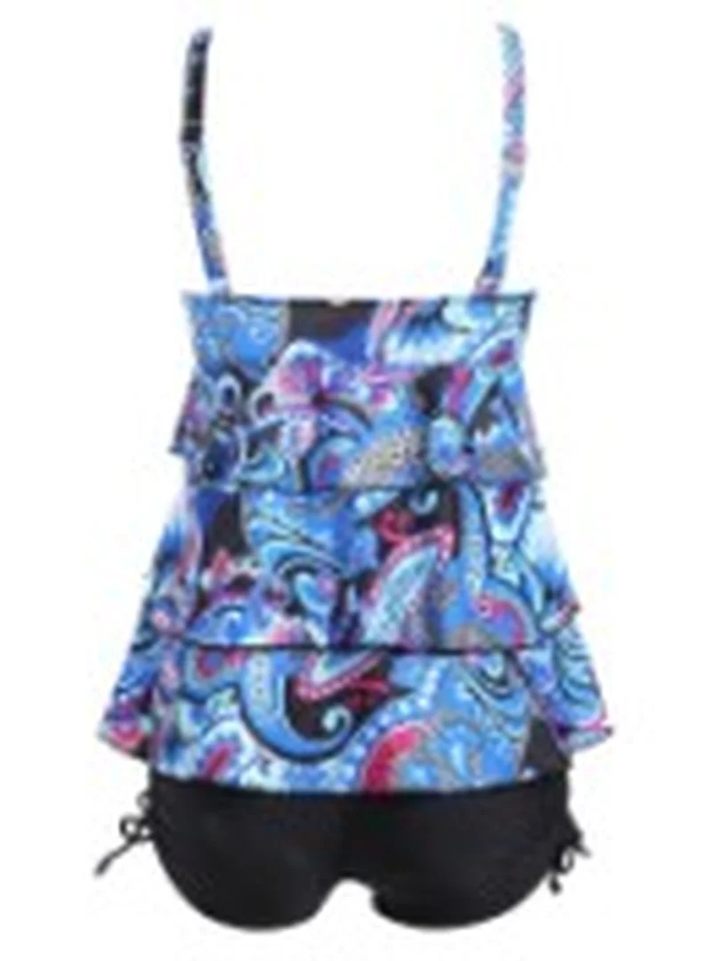 Танкини Купальники рябить плюс Размеры пышная многослойная юбка новое