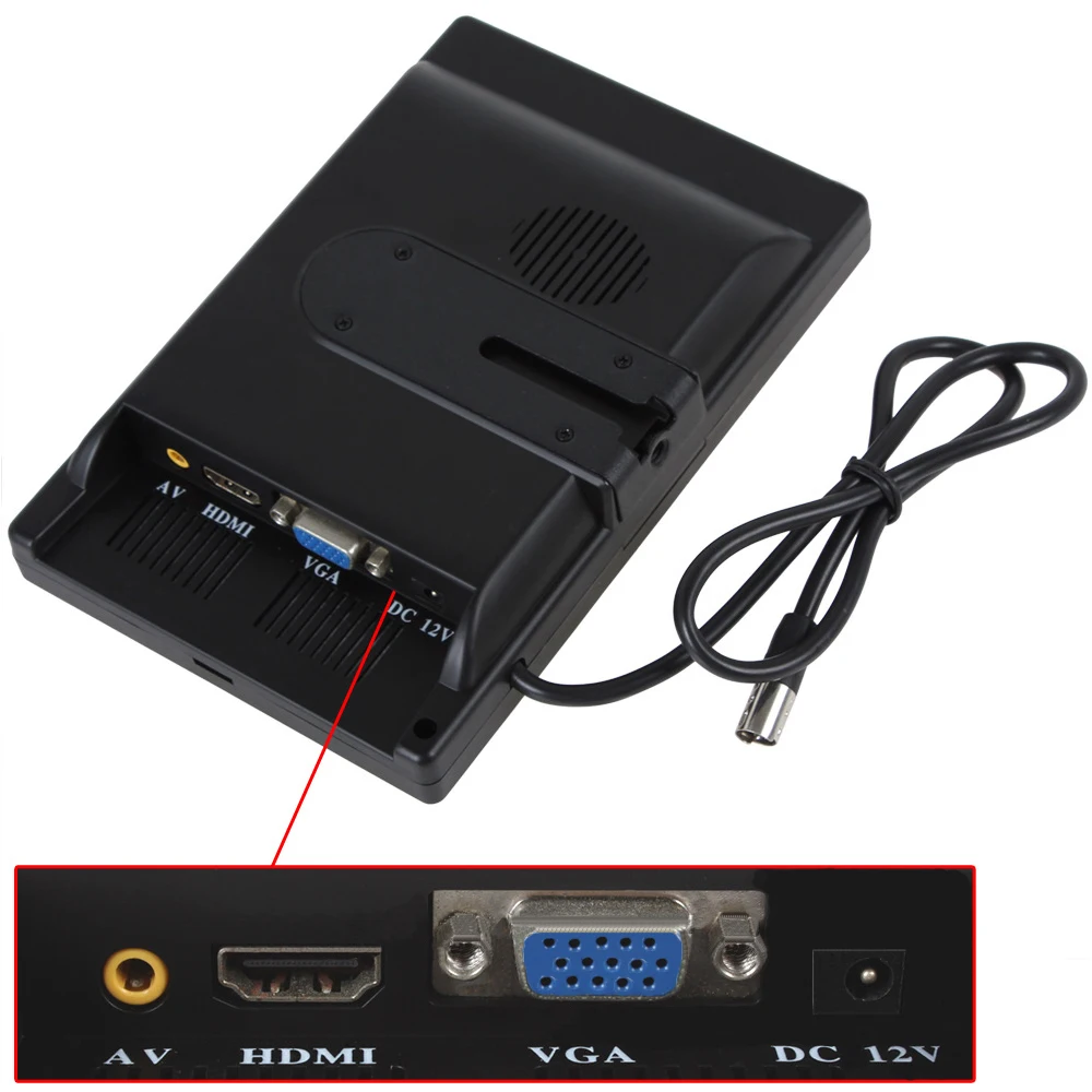 ЖК дисплей Podofo для системы видеонаблюдения 7 дюймов HDMI/VGA/видео/аудио DC 12 В|computer
