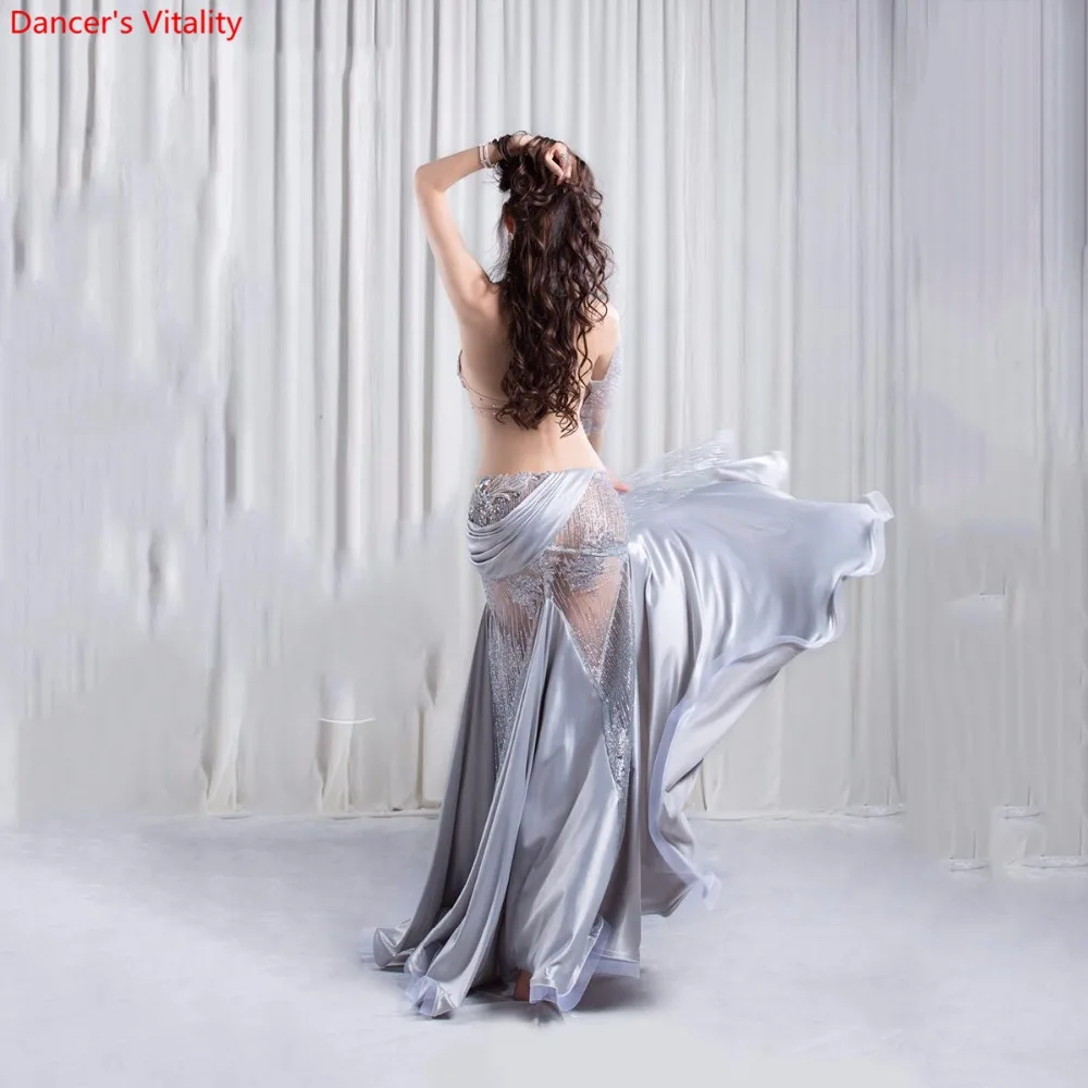 Новый 2 шт. Люкс Танец Живота Платье Костюм Женщины Сценическое Шоу Носить