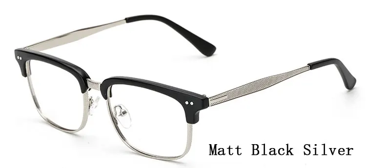 Matt Black Silver Ralferty, дизайнерские очки унисекс в золотой оправе, оправа с прозрачными линзами для женщин и мужчин, квадратные очки для близорукости, оптическая оправа oculos de grau - Цвет оправы: Matt Black Silver
