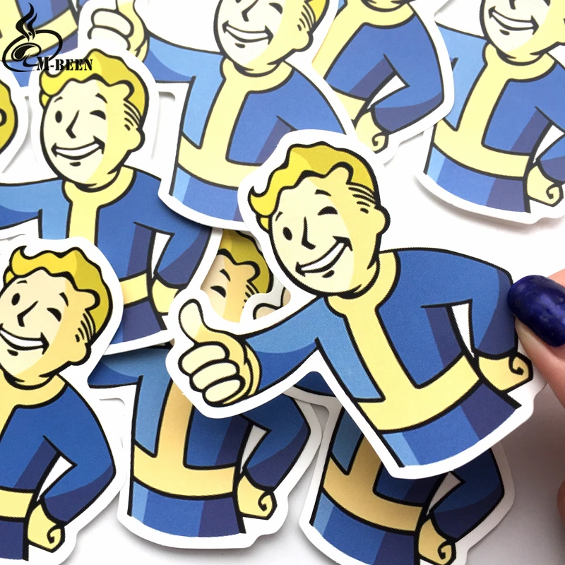 50 шт./лот Fallout Game Comic Part 1 ПВХ Милые Мультяшные наклейки для чемодана скейтборда
