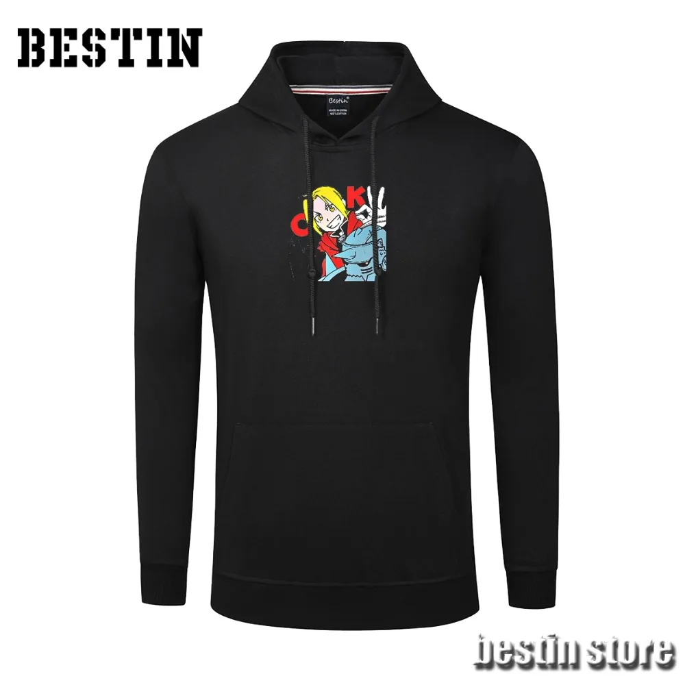Bestin Новый Аниме Стальной алхимик Элрик хлопковая футболка/толстовка/толстовки