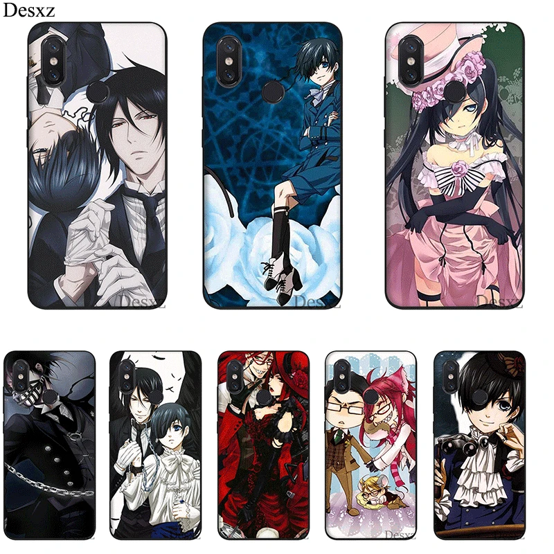 Чехол для телефона Xiaomi MiMAX3 6 8 9 10 SE A1 2 3 9T CC9 E Pro LiteSilicone Cover Anime Black Butler Kuroshitsuji|Бамперы| |