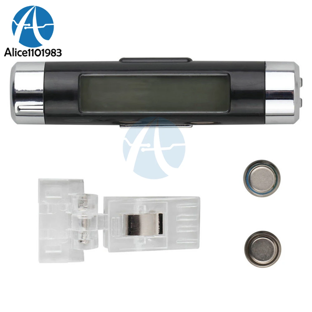 2 в 1 Автомобильный цифровой термометр с синей/подсветкой и ЖК