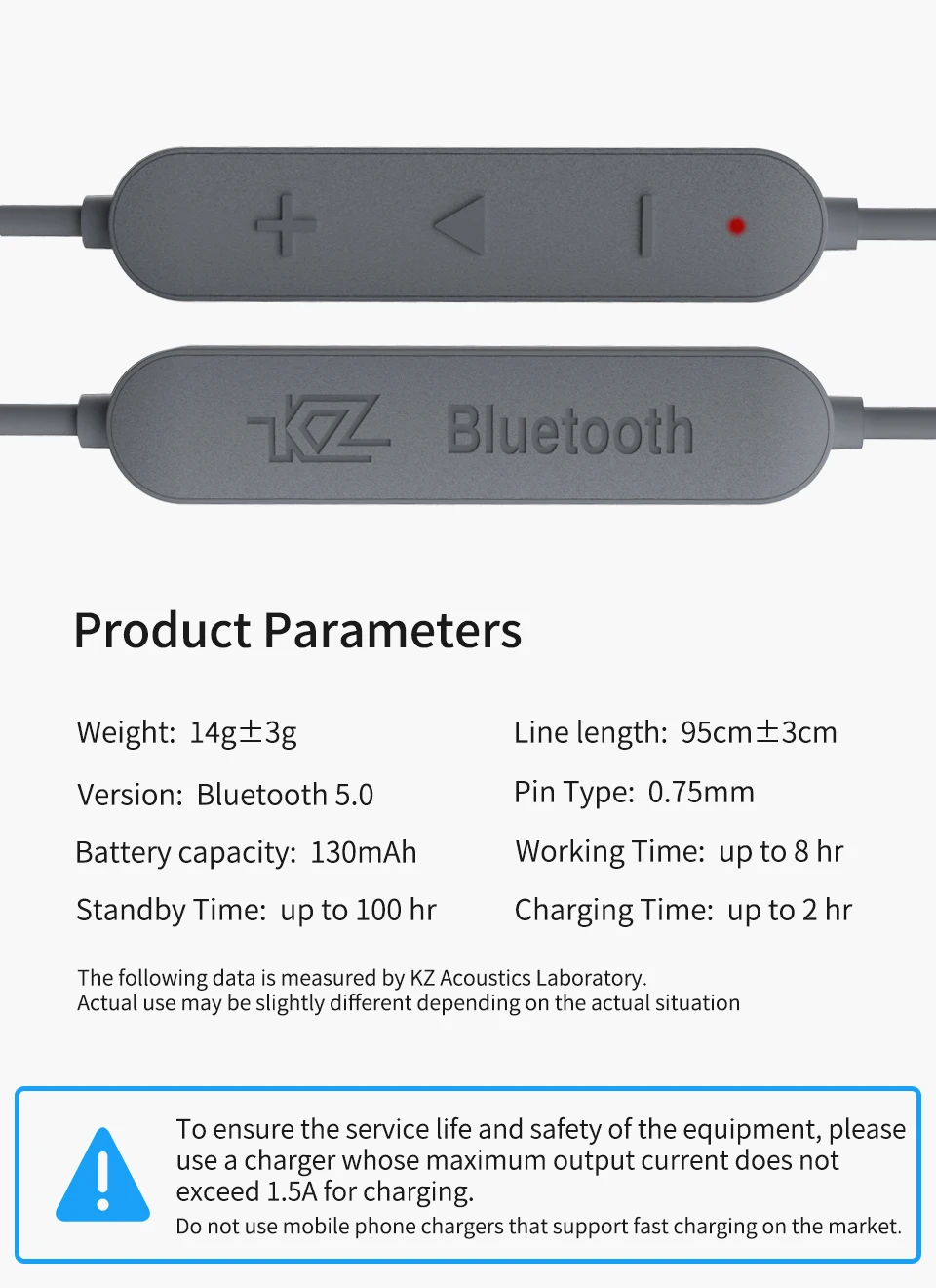 KZ беспроводной Bluetooth адаптер CSR8675 IPX5 APTX HD AAC с микрофоном 2Pin 0,75 разъем для KZ ZSN/ZS10 Pro/AS16/ZST/ZS10/AS10/AS06