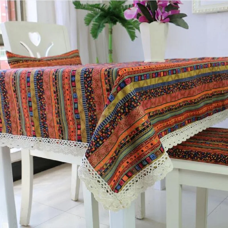 WINSTBROK Винтаж прямоугольный скатерти кружевной ткани Скатерти обеденный стол