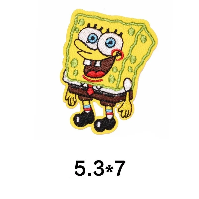 Милый динозавр ребенок мультфильм Вышивка Патчи железо на Spongebob Осьминог значки Швейные океан животное, гиппокампус наклейки