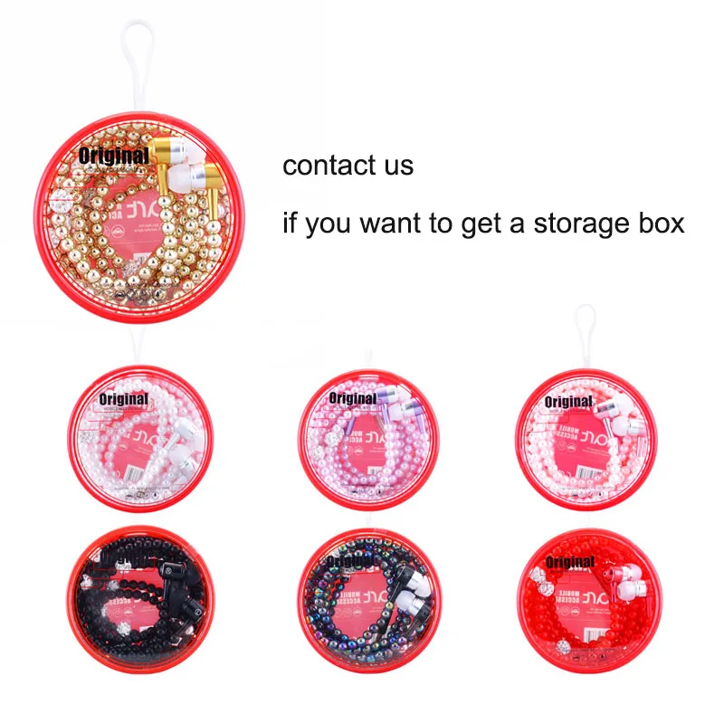 Розовая девушка горный хрусталь ювелирные изделия Жемчужное ожерелье наушники с