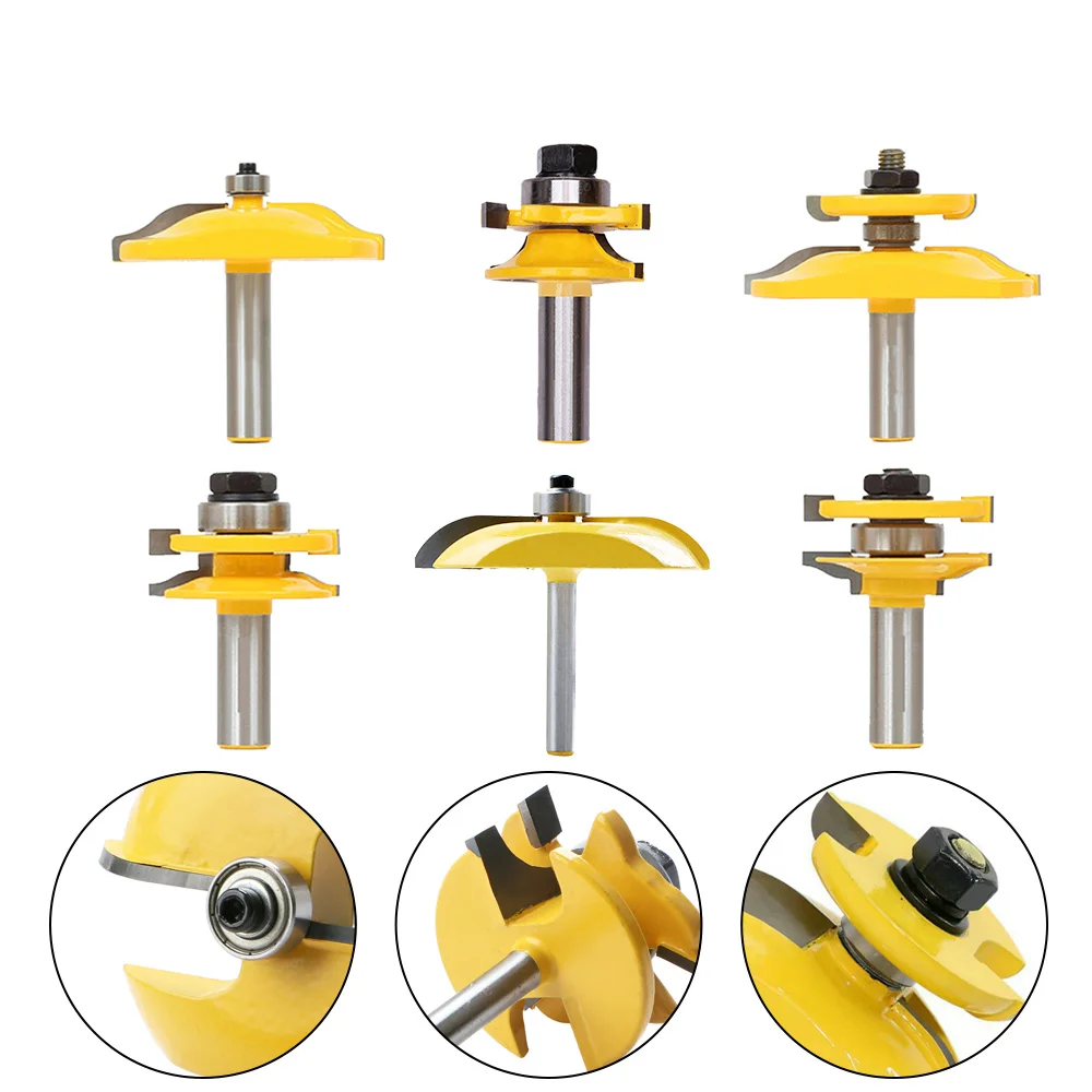 

Router Bit Woodwork Raised Panel Door Cabinet Tenon Wood Drilling Milling Cutter Shank Rail Stile DIY Tenon Tool for Woodworking