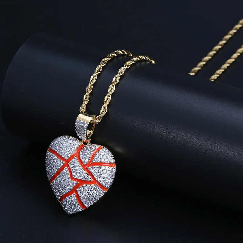 ARMNVNV подвеска в виде разбитого сердца ожерелье с веревочной цепочкой золотистого