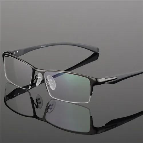 Gzgog Очки tr90 titanium очки для близоруких каркасные мужские очки для чтения, удобные, не скользят оправа для очков, для мужчин - Цвет оправы: Серый