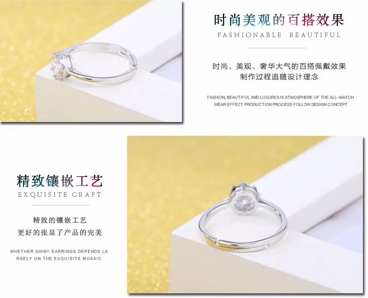 Свадебное кольцо влюбленных Anillos для женщин из стерлингового серебра 925 пробы, циркониевая корона, свадебные кольца Anel(20 мм) S-R31