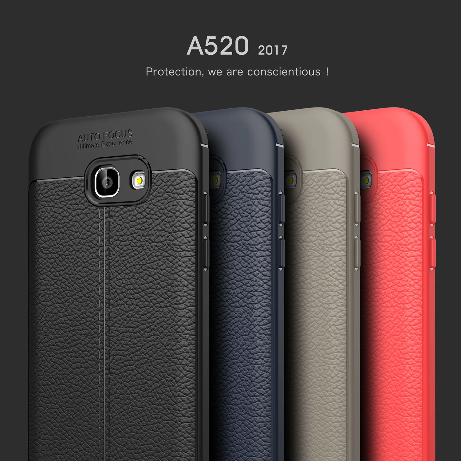 Новый Модный высококачественный мягкий ТПУ личи кожаный чехол для Samsung Galaxy A5 2017