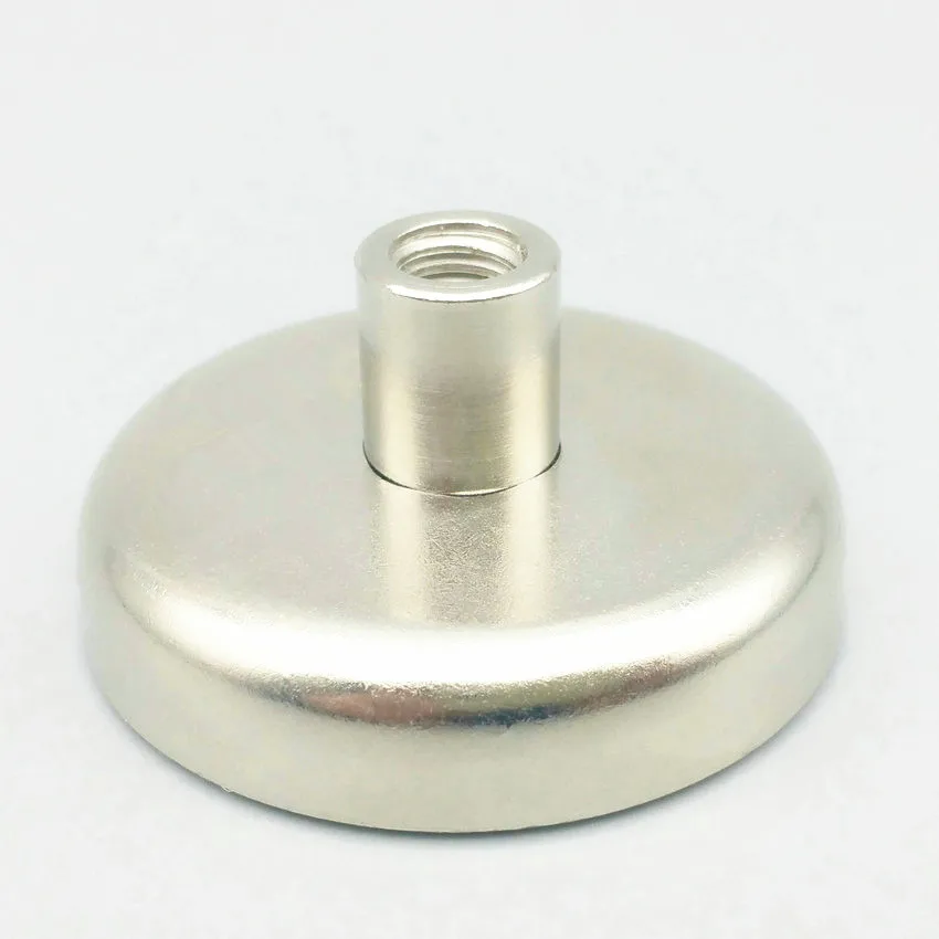 

Attraction Magnet Diameter 42mm Magnetic Pots Female Thread Neodymium Permanent Strong Holding Lathed Cup Powerful Hanging Mag