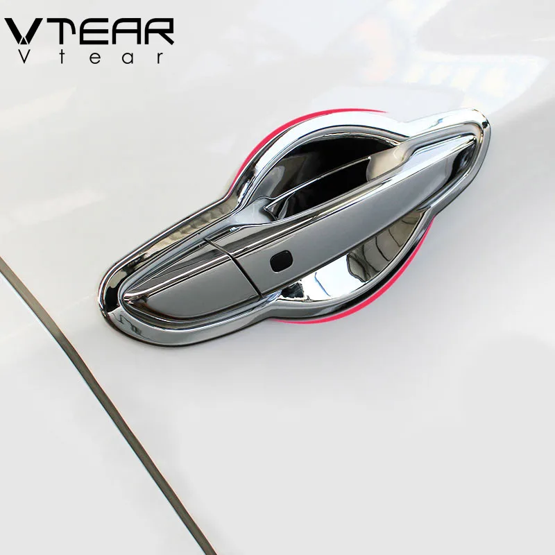Vtear для peugeot 3008 3008GT 5008 аксессуары для автомобильных дверных ручек и Дверных чаш накладка ABS Хром Внешний