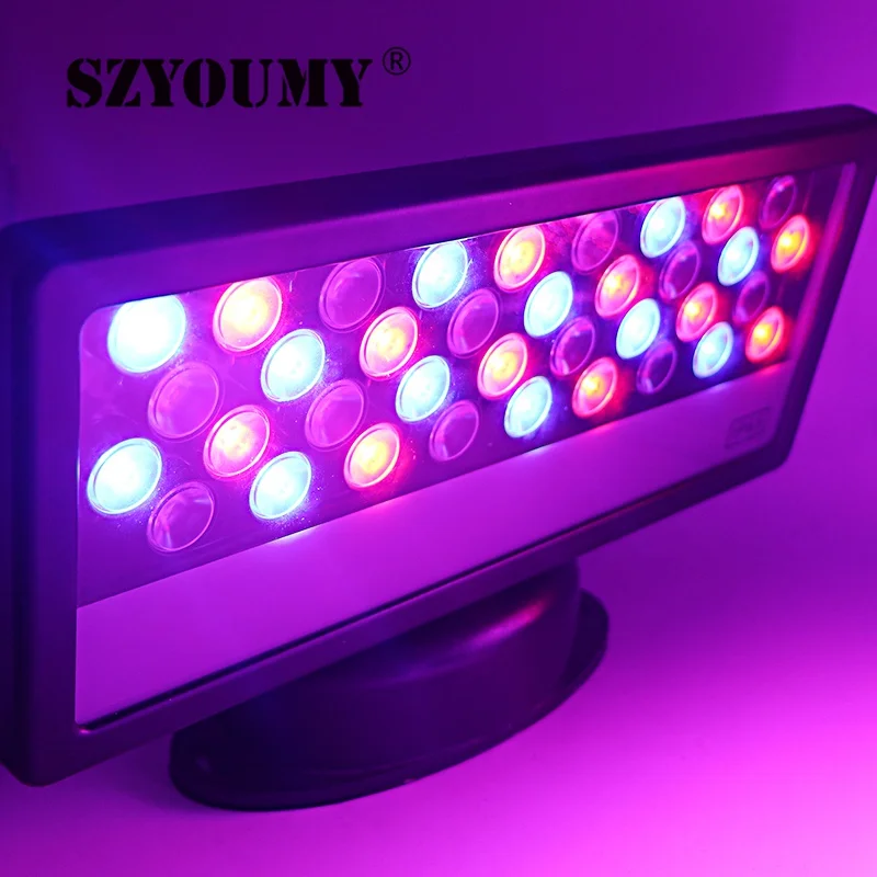 SZYOUMY светодиодсветодиодный RGB поток света DMX ip65 лампа рефлектор 36 Вт алюминиевые