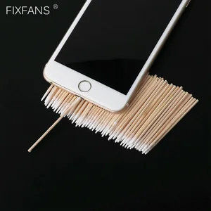 Ватные палочки для iPhone, iPad, Samsung, мобильный телефон, USB порт для зарядки, разъем для наушников, инструменты для очистки от пыли, 100 шт.пакет
