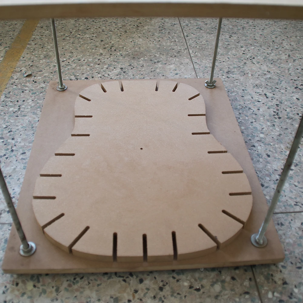 Форма гитары звук пучка склеивания боковая пластина радиус измельчения