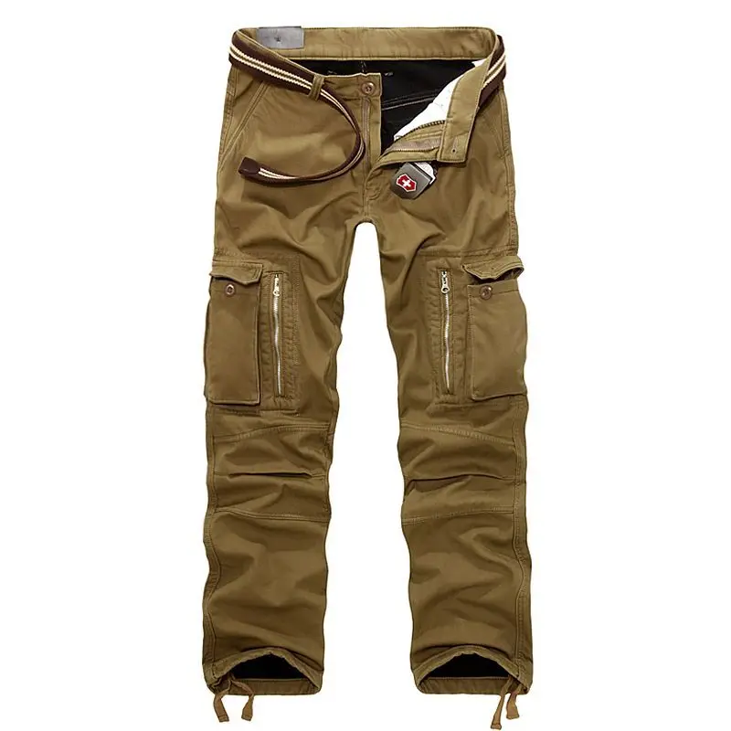 only pants 02 Уличные зимние мужские военные утепленные флисовые брюки с несколькими карманами, большие размеры, мужские брюки-карго, Свободные теплые штаны - Цвет: only pants 02