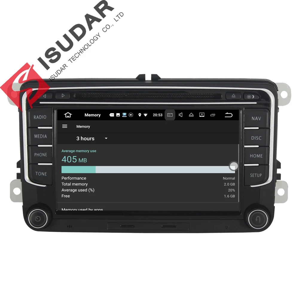 Isudar Автомагнитола с Сенсорным 7 Дюймовым Экраном Для Автомобилей
