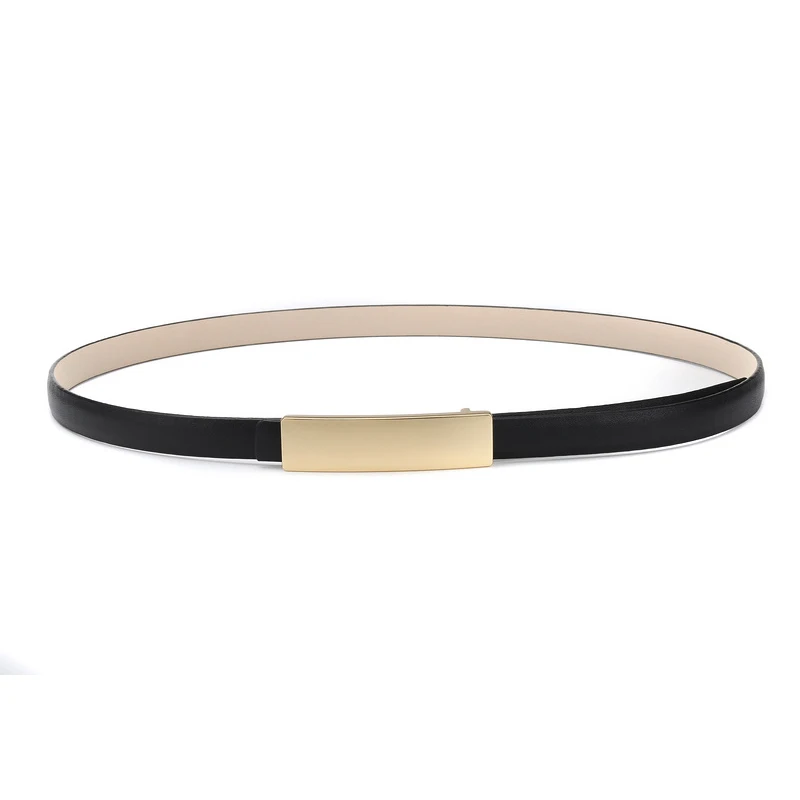 1.5cm Wide 2021 New Fashion Genuine Leather Womens Slim Thin Waist Belt cinturones mujer cintos para as mulheres femininos