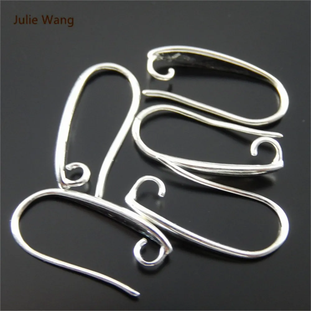 Julie Wang 6PCS Copper Bright Silver Color Jewelry Making Ear Hooks Accessory Clasps Earring Handcraft Accessories | Украшения и