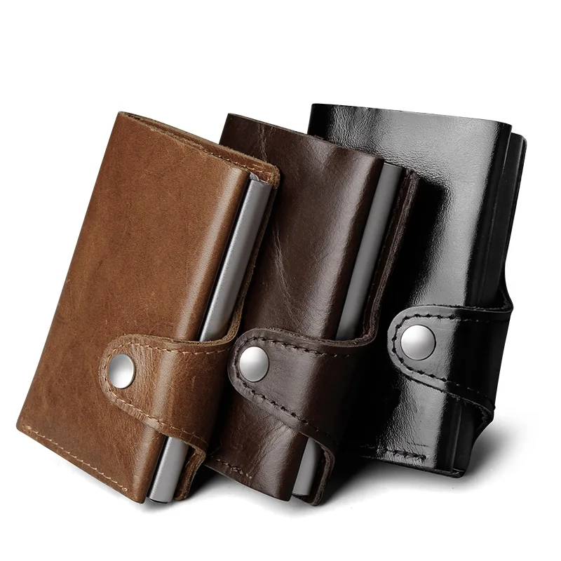 Новый брендовый мини кошелек из натуральной кожи с защитой от радиочастотной