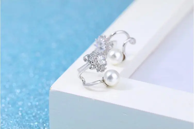 Женские серьги-гвоздики с жемчугом серебро 30% пробы | Украшения и аксессуары