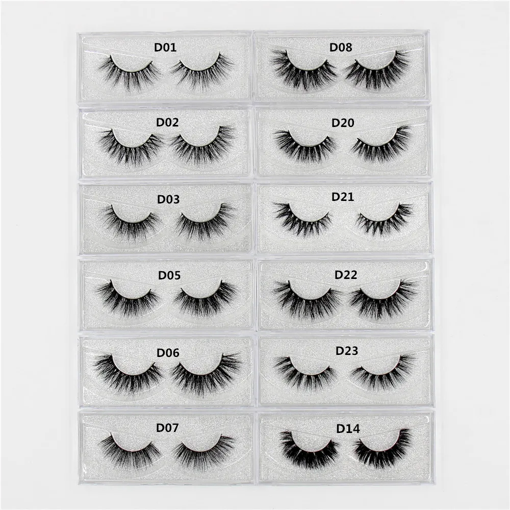 Норковые ресницы 3D норковые без жестокости натуральные накладные конические