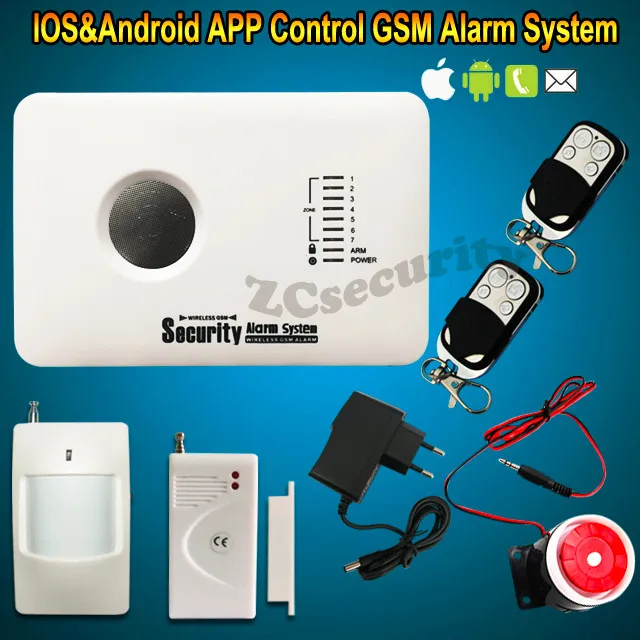 Smart App GSM Alarm system Home security alarm Russian and English voice manual Free shipping | Безопасность и защита