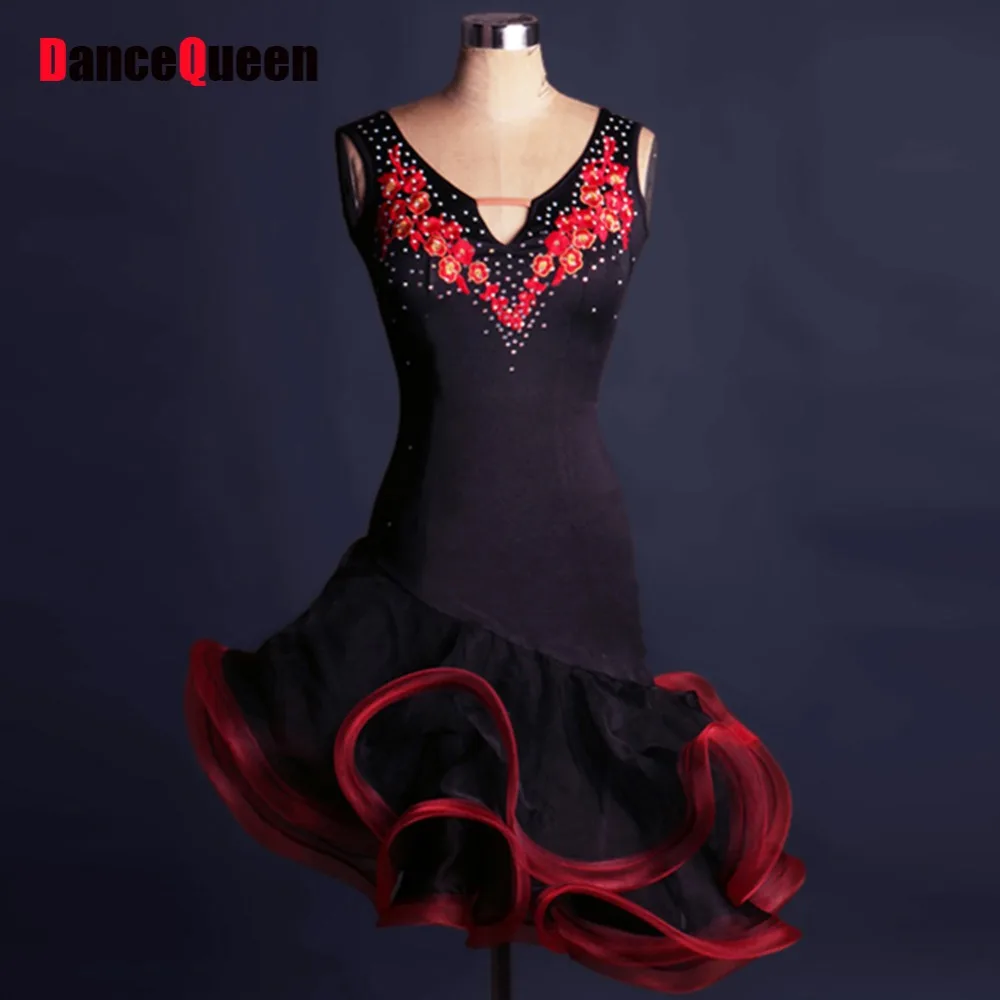 Новинка 2019 стильное платье для латиноамериканских танцев женщин и девочек
