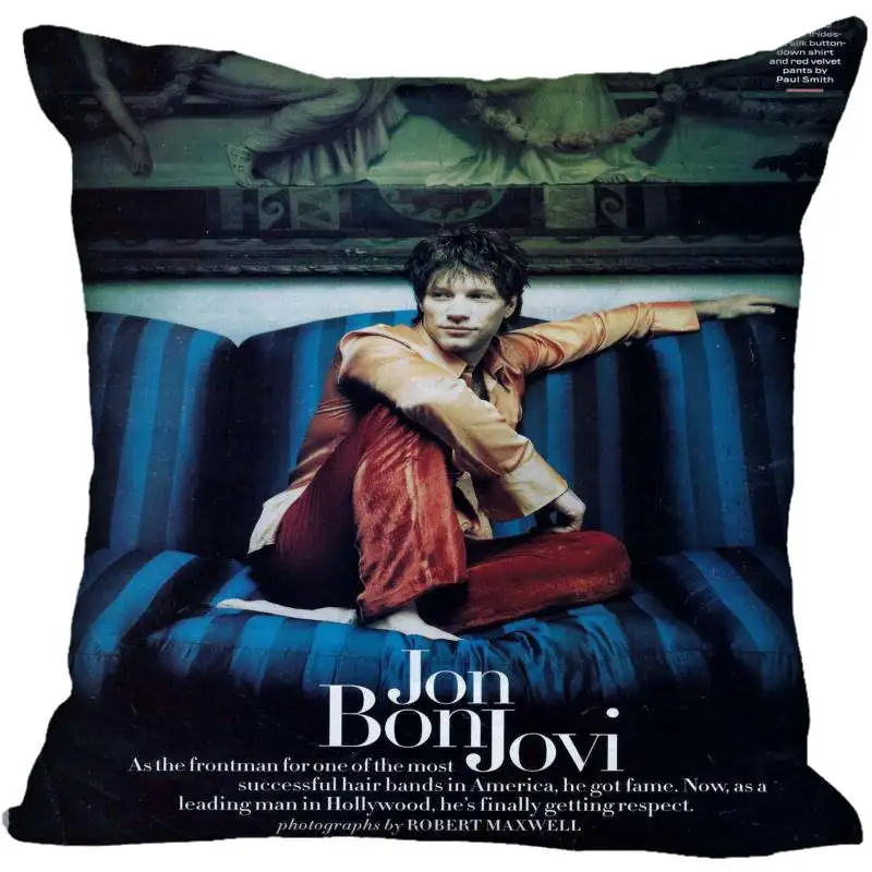 На заказ Bon Jovi квадратный чехол для подушки на заказ на молнии для спальни домашний чехол для подушки 1 шт. на заказ 40x40 см - Цвет: 4