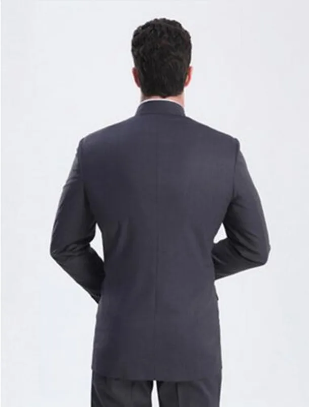 

Dark Grey Men Suits For Wedding Formal Men Tuxedos Prom Business Men Suits Wedding Groomsmen Tuxedos (jacket+pant)