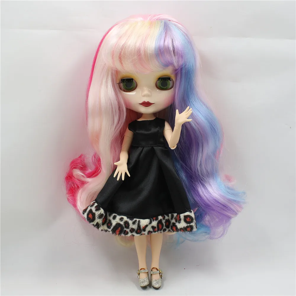 Ледяная кукла DBS Blyth радужные волосы для суставов тела 1/6 bjd 30 см белая кожа|joint