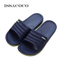 issacoco 2020 slippers shoes sandal men summer shoes flip flops non slip solid color home slippers pantuflas chinelo terlik
