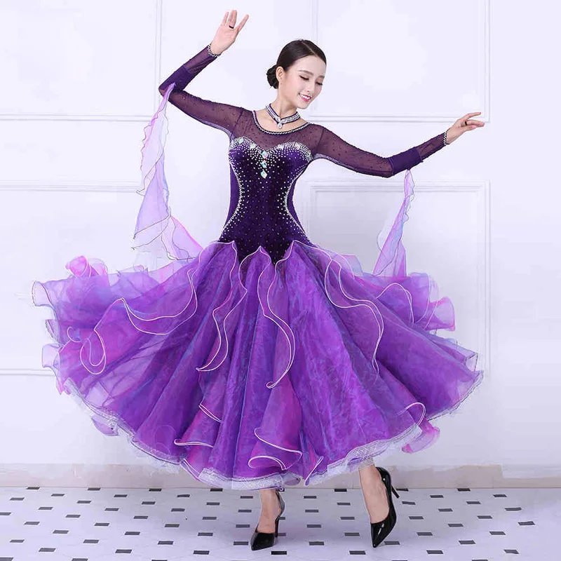 Стандартные платья для бальных танцев новинка 2021 высококачественный