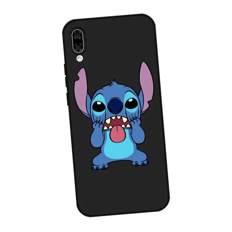 N418 Stitch Black Silicone Case Cover For Huawei Honor 6A 6C 6X 7C 7X 8 Lite Pro |