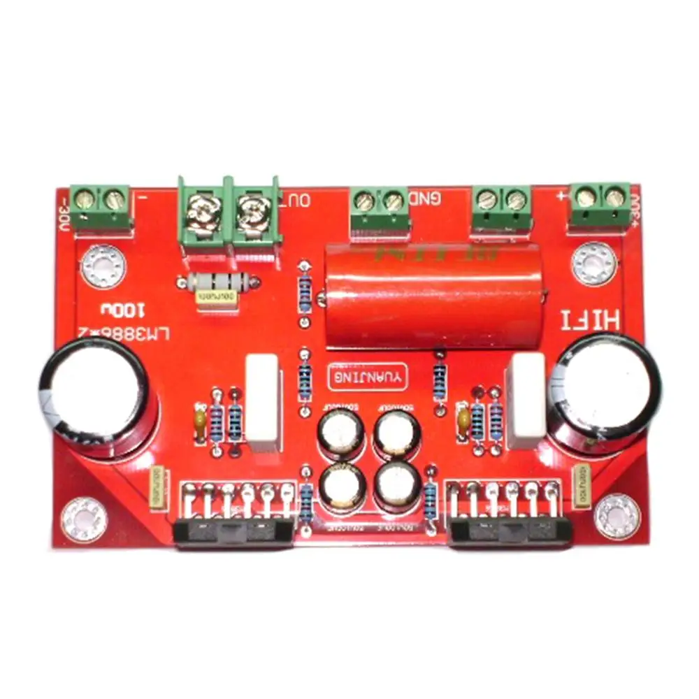 Готовая плата моноусилителя мощности LM3886 * 2 100 Вт DC +/ 30 в YJ00191|Усилители мощности| |