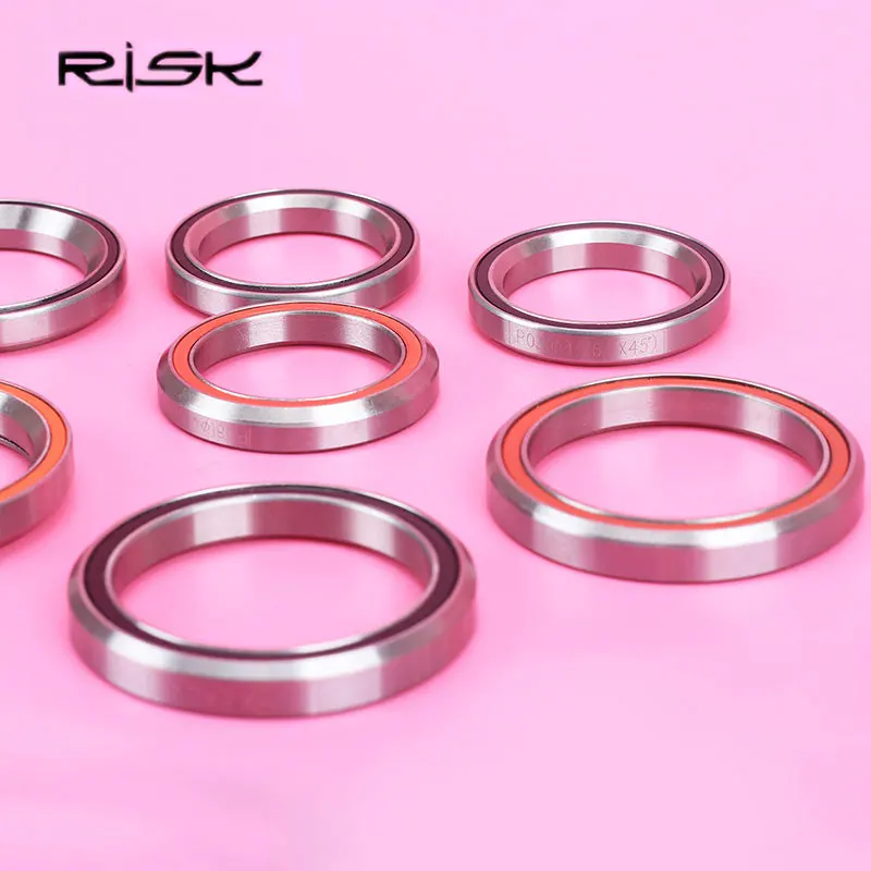 RISK 1 шт., велосипедная гарнитура, подшипниковая сталь, MTB горный велосипед, Внутренняя/интегрированная/Внешняя гарнитура, подшипник, велосипедные принадлежности, серебро