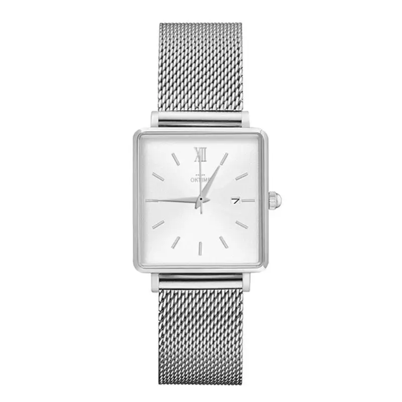 01 Quartz Watch Women Leather Band Wrist Watch Fashion Waterproof Bracelet Quartz Watch Casual Women Round Dial Analog Wristwatch - Color: 01