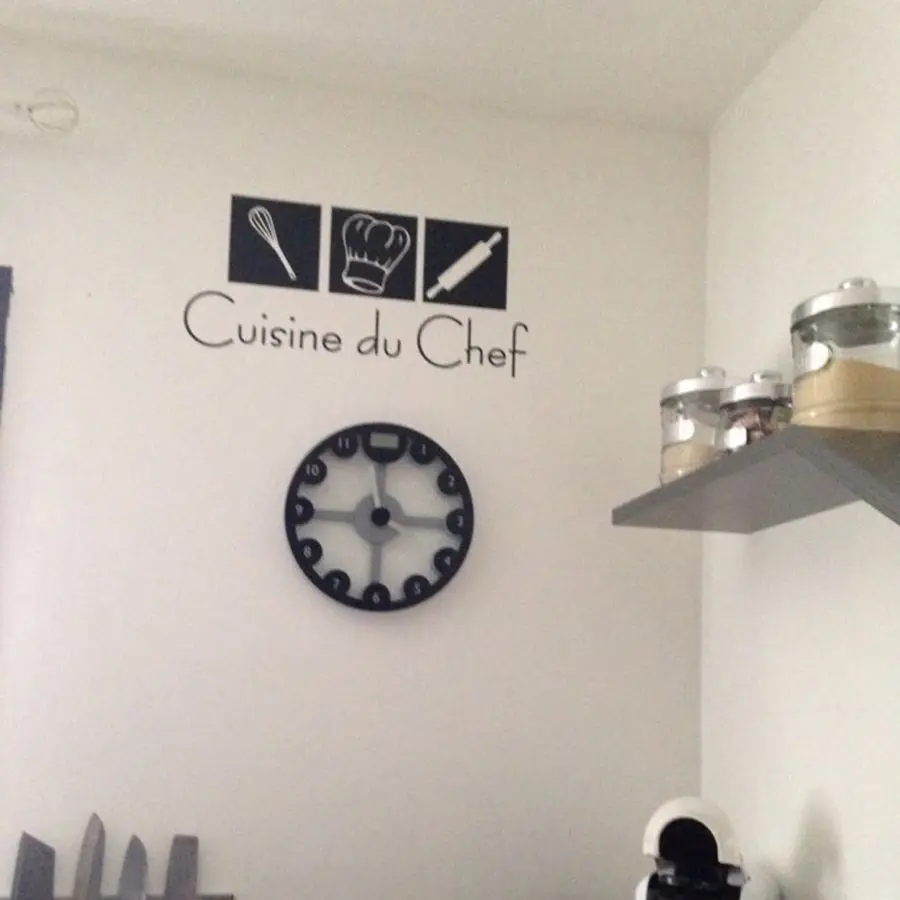 Бесплатная доставка Современные французские настенные наклейки для кухни