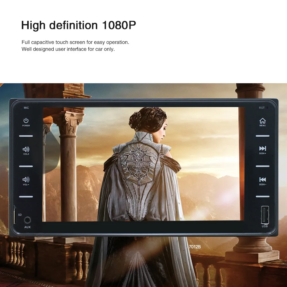 Автомобильный мультимедийный плеер wifi Bluetooth USB радио стерео 1 Din 7 дюймов