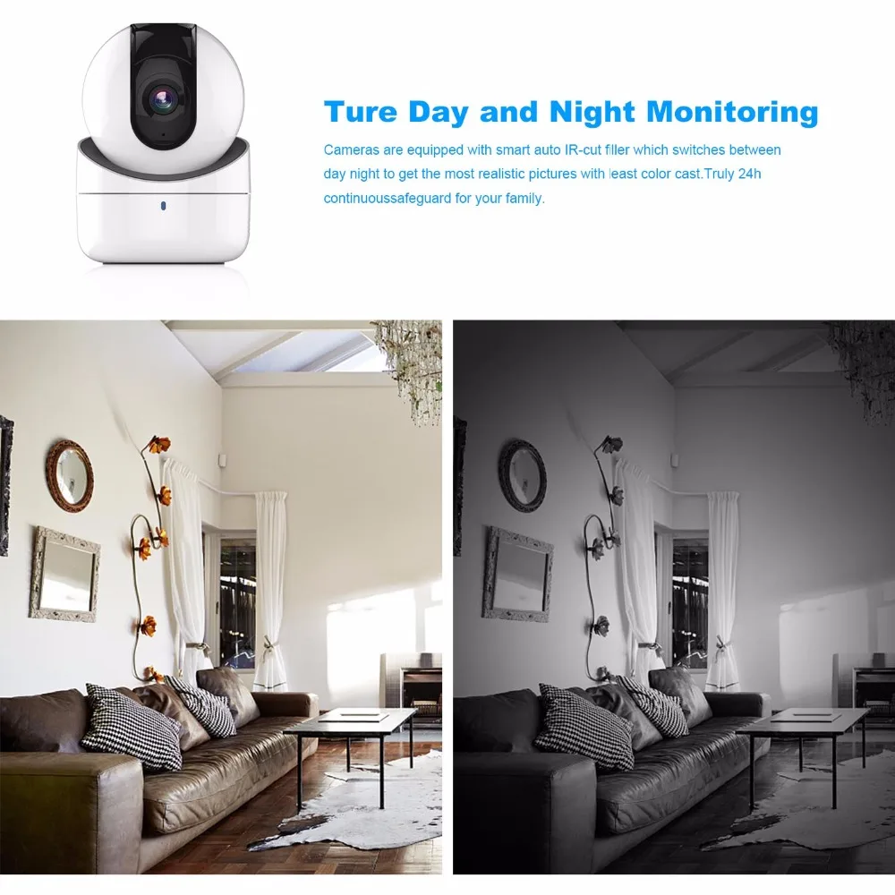 Hikvision DS 2CV2Q01FD IW Мини WiFi камера 720P CMOS беспроводная ip Wi Fi сеть PT Встроенный динамик и
